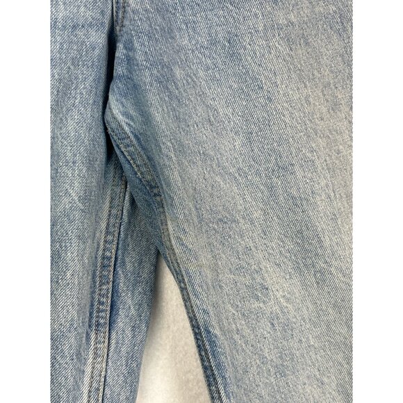 Zara High-Waisted Wide-Leg Light Blue Jeans Womens 6 Raw Hem READ - Picture 3 of 8